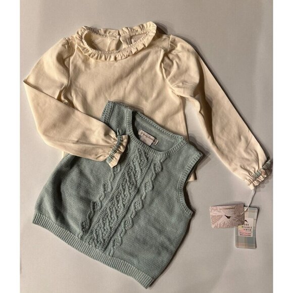 NWT Tommy Bahama Christmas Holiday Dress up Girls 4 Pc Sweater vest Skirt Sz 4T - Picture 6 of 13